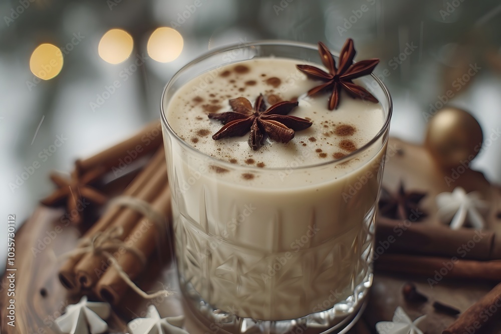 Cozy Winter Drink with Spices and Cinnamon Sticks Cozy Winter Drink with Spices and Cinnamon Sticks