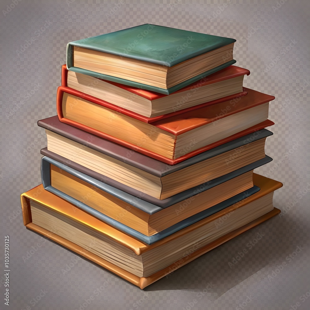 books stacked isolated on transparent background books stacked isolated on transparent background