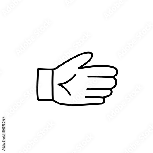 hand symbol line icon