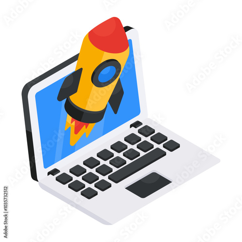 An icon design of system launch 

