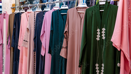 Traditional Arabic Abaya and Clothing for Sale at Souq Waqif Cloth Store