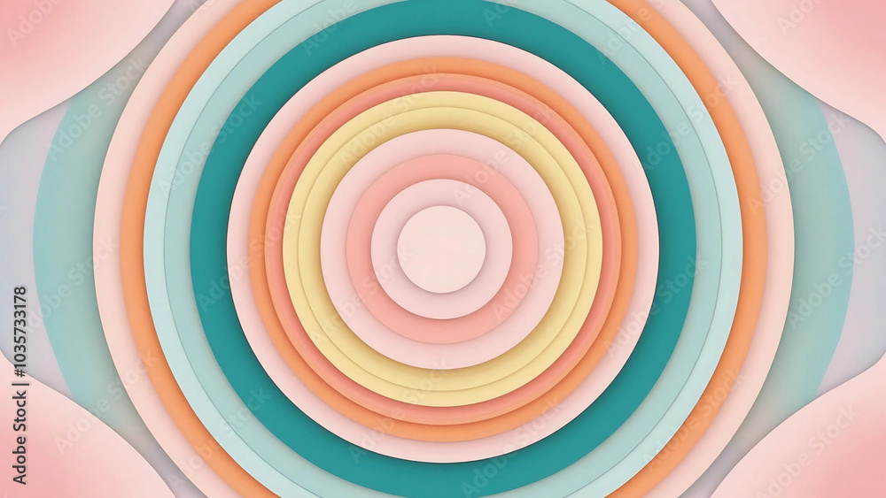 Naklejka premium A digital abstract artwork featuring circle geometric