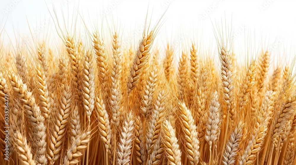 lush golden wheat field framed against a clean white background emphasizing the beauty and simplicity of the agricultural landscape showcasing natures bounty lush golden wheat field framed against a clean white background emphasizing the beauty and simplicity of the agricultural landscape showcasing natures bounty