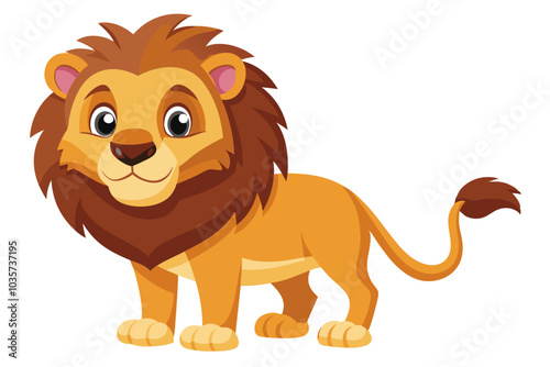 Lion cartoon vector illustration