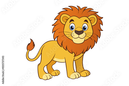 Lion cartoon vector illustration
