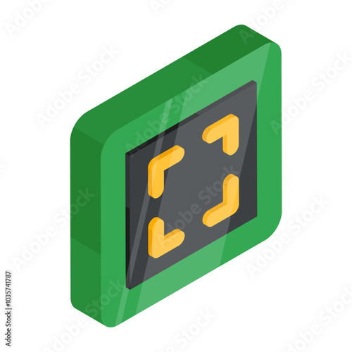 A unique design icon of focus

