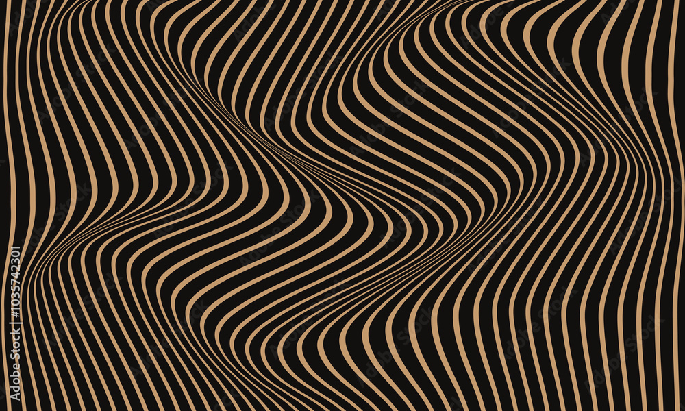 abstract seamless repeatable brown wave line pattern on dark. abstract seamless repeatable brown wave line pattern on dark.