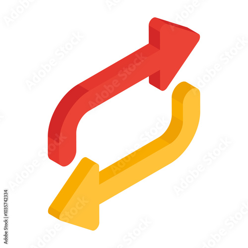 Perfect design icon of reversible arrows 

