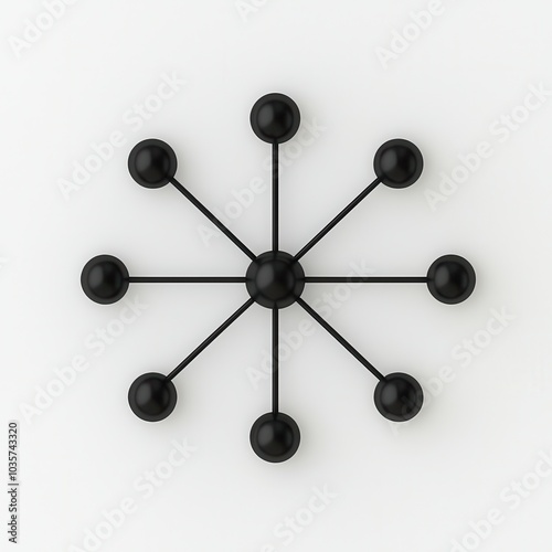 Black Abstract Sphere Network.