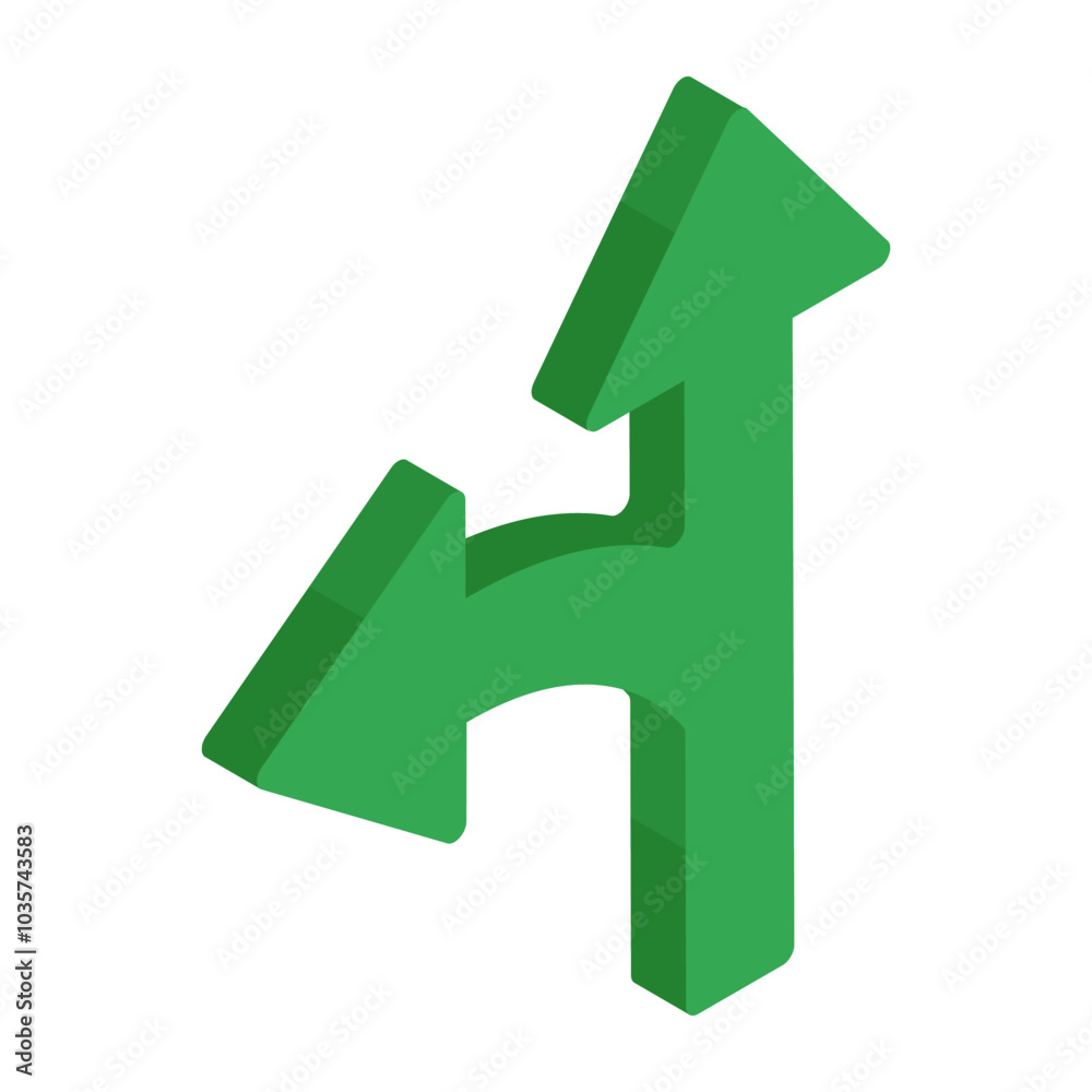Modern style icon of forward and left arrow
Modern style icon of forward and left arrow