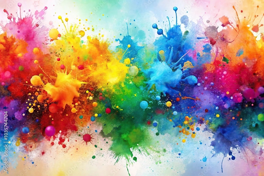 Fototapeta premium Abstract watercolor paint splashes background