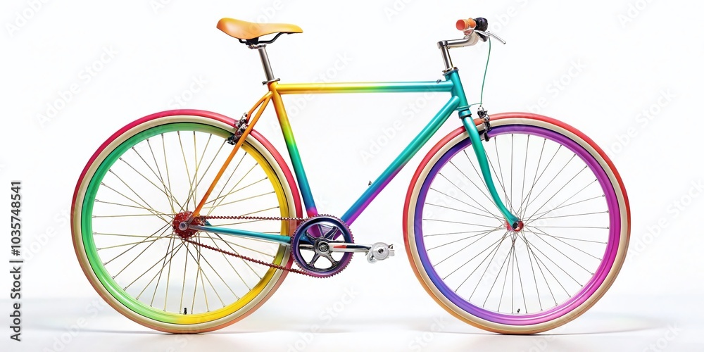 Fototapeta premium Isolated Foot Bicycle on White Background - Perfect for Cycling Enthusiasts and Sport Equipment Displays