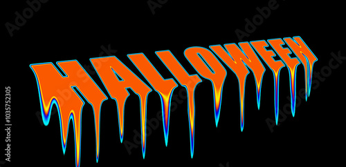 Halloween, liquid font design