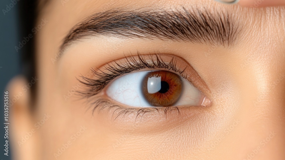 A close-up moment of applying serum to brighten and nourish the delicate skin around the eye during a morning skincare routine