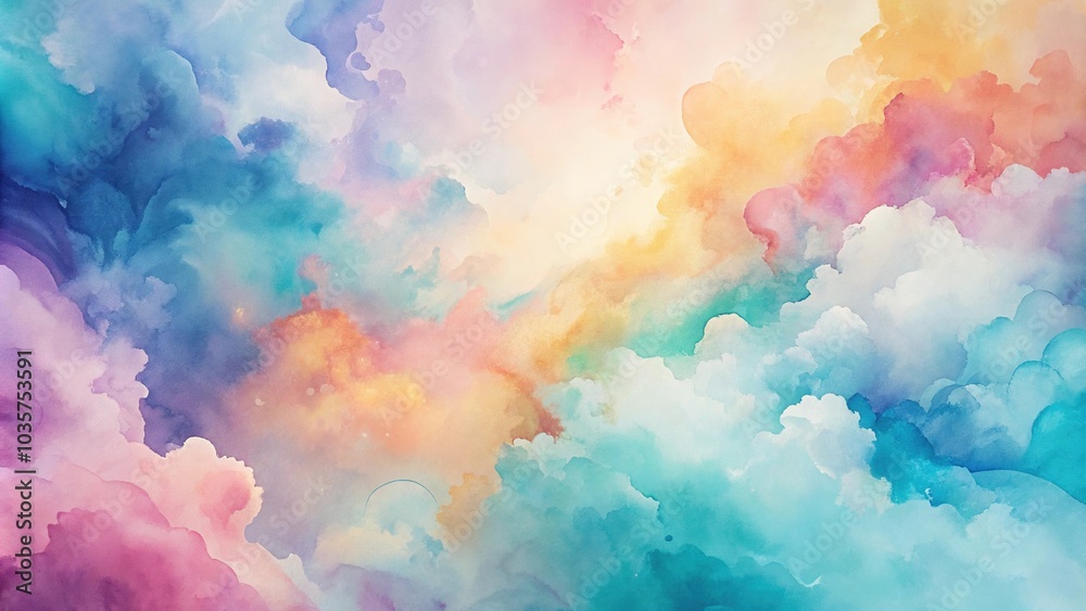 Abstract watercolor texture with fluid shapes soft gradients and pastel colors Asymmetrical Abstract watercolor texture with fluid shapes soft gradients and pastel colors Asymmetrical