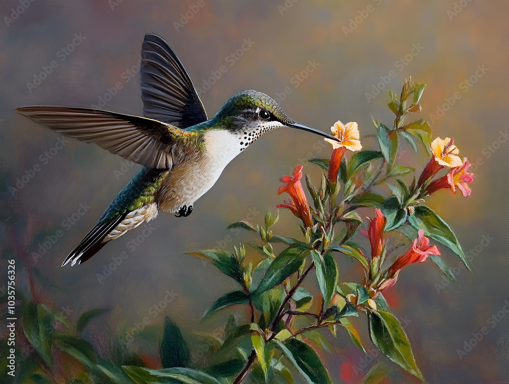 Fototapeta premium hummingbird in flight
