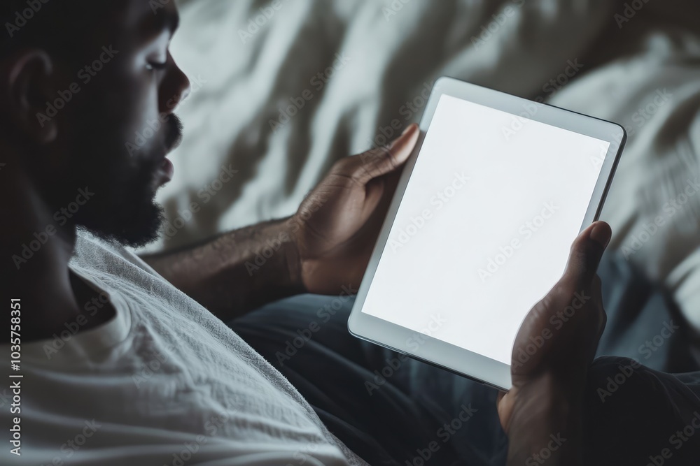 Engaged with Technology. AI generated illustration. Engaged with Technology. AI generated illustration.