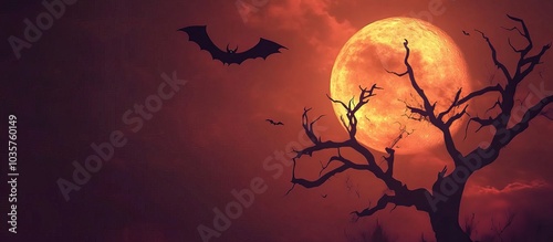 Halloween Night with Full Moon