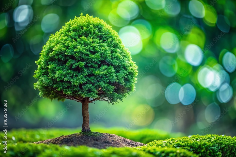 Macro Photography of a Small Green Tree Shaped Like an Arrow - Nature's Directional Symbolism Macro Photography of a Small Green Tree Shaped Like an Arrow - Nature's Directional Symbolism
