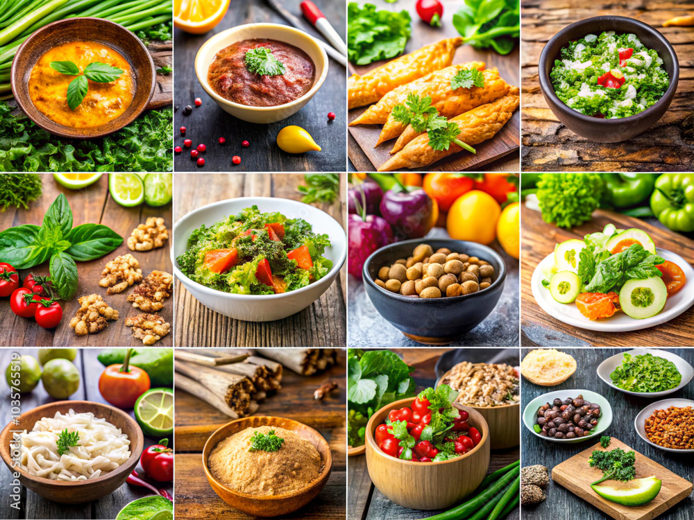 Different style Natural food (various cuisines) Different style Natural food (various cuisines)