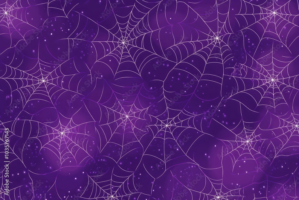 Fototapeta premium Abstract Spider Webs. AI generated illustration.