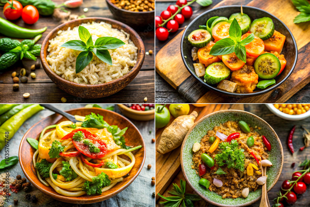 Different style Natural food (various cuisines) Different style Natural food (various cuisines)