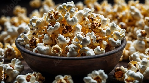 close up of popcorn