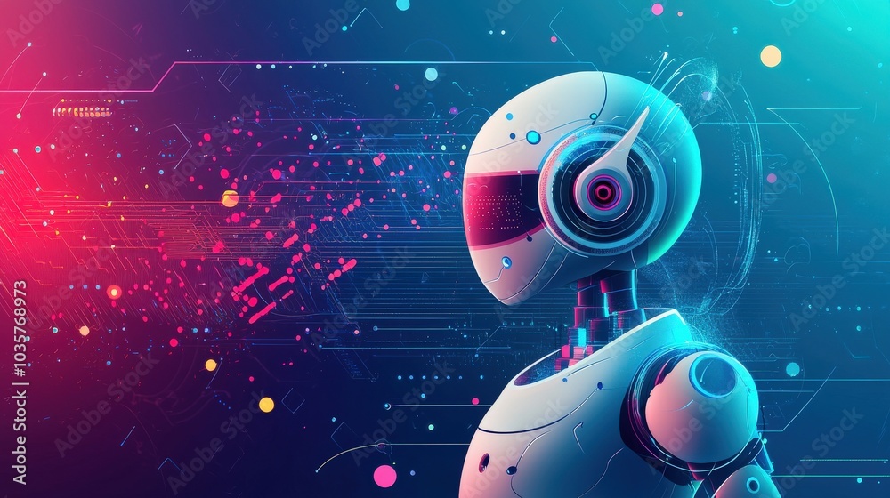 Robot Interacting with Digital Quantum Particles