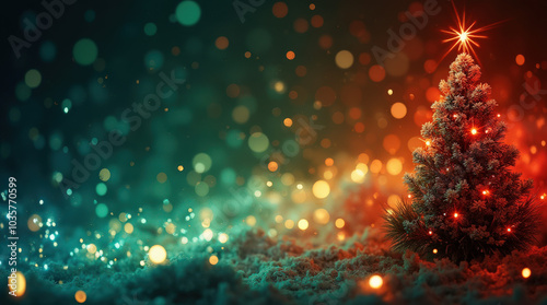 Festive Christmas Ornaments and Holiday Decorations with Sparkling Bokeh Lights – Perfect for Winter and New Year Celebrations