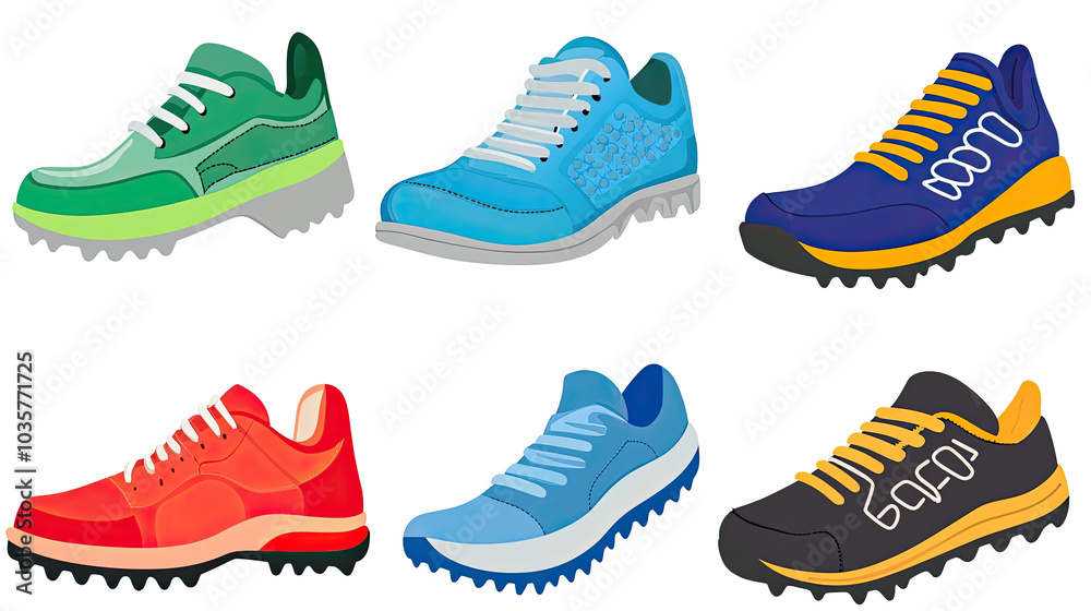 Classic Sport Sneakers on a Transparent Background Generative AI
