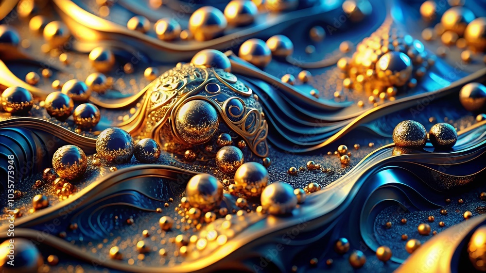 Modern Abstract Background in Blue and Gold Luxury for Stunning Macro Photography Modern Abstract Background in Blue and Gold Luxury for Stunning Macro Photography