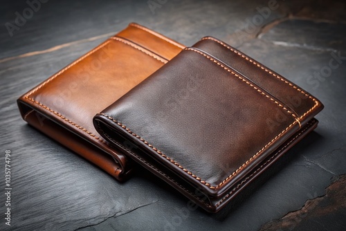 Modern Black and Brown Leather Men's Wallets - Stylish and Functional Accessories for Every Man