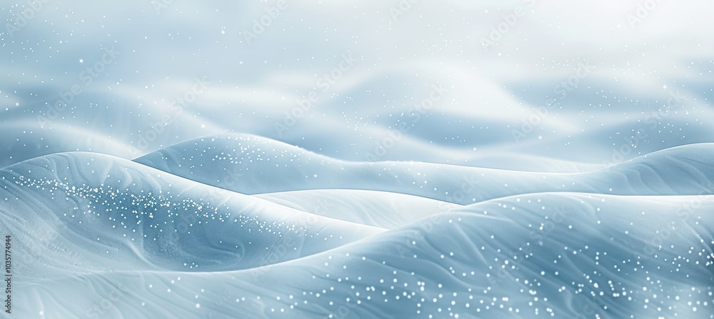 Abstract Serene Winter Field with Snowflakes - Peaceful Frosty Landscape Design for Print, Poster, Card Abstract Serene Winter Field with Snowflakes - Peaceful Frosty Landscape Design for Print, Poster, Card