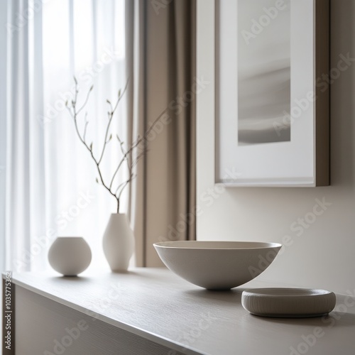 Wallpaper Mural Elegant minimalist interior design featuring soft textures and natural elements Torontodigital.ca