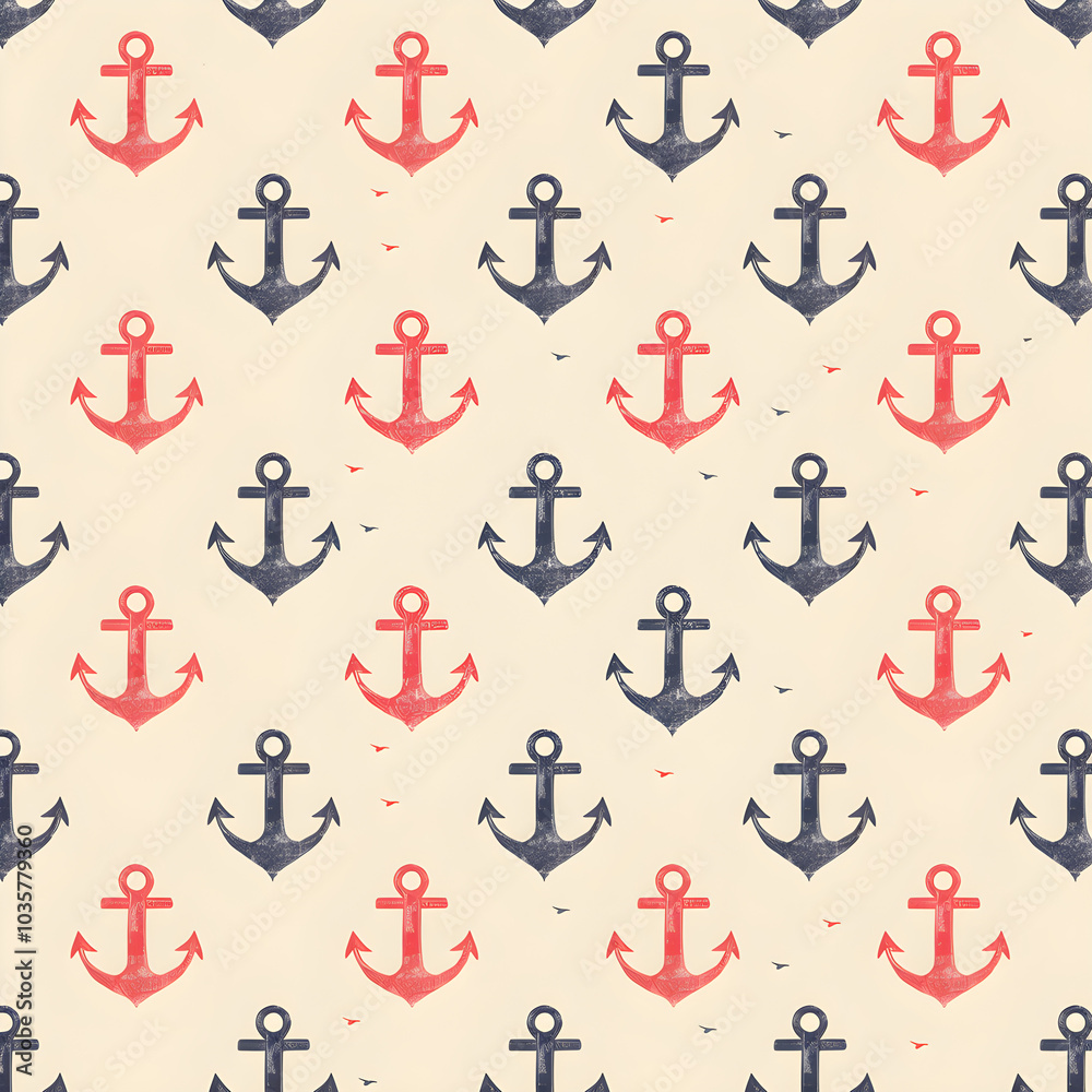 seamless pattern with anchors seamless pattern with anchors