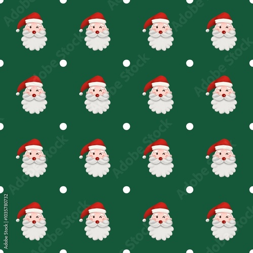 santa claus christmas seamless pattern