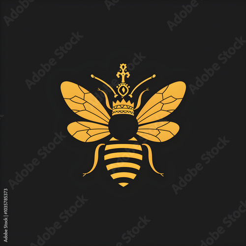 illustration of the queen bee icon logo
