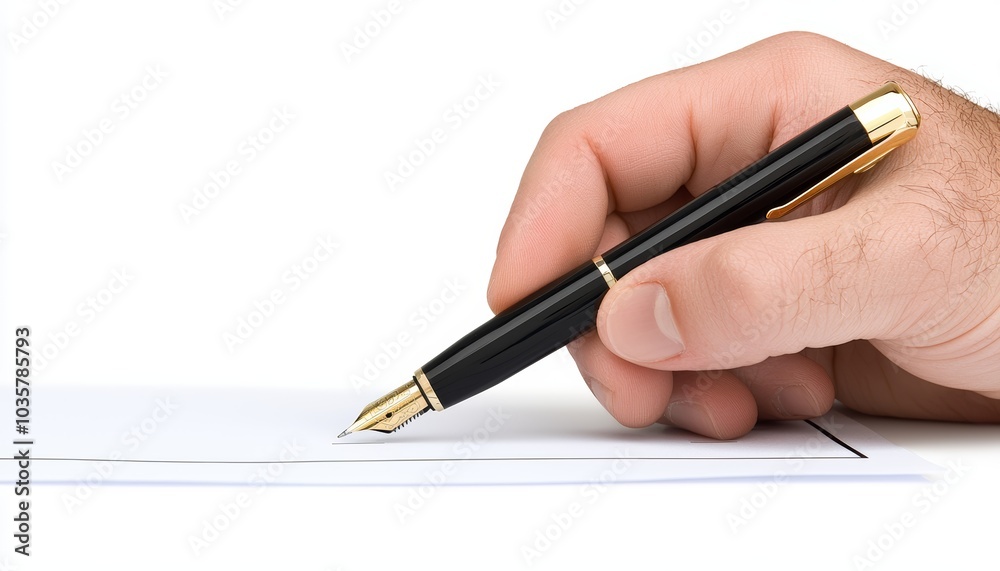 Hand holding a pen, marking off items on a checklist, conveying themes of organization, achievement, and the satisfaction of completing tasks Hand holding a pen, marking off items on a checklist, conveying themes of organization, achievement, and the satisfaction of completing tasks