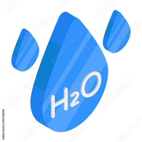 A beautiful design icon of water 

