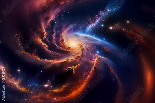 Obraz na płótnie Geburt eines Planeten durch Sternenstaub w salonie