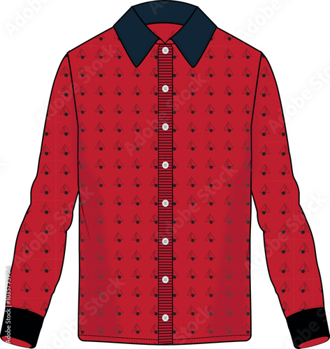 Long sleeve Polo Shirt design vector