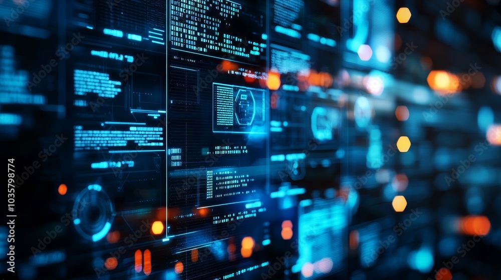 A vibrant digital interface with glowing data streams and code, representing advanced technology and information systems. A vibrant digital interface with glowing data streams and code, representing advanced technology and information systems.