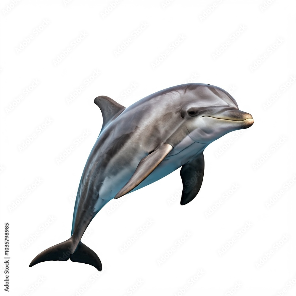 dolphin isolated on white background