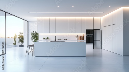 Modern High-Tech Kitchen Design with Smart Appliances