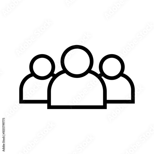 Browse icon sets. Symbol of group of people for your web site design, logo, app, UI Vector design. User icon, silhouette isolated on white background.