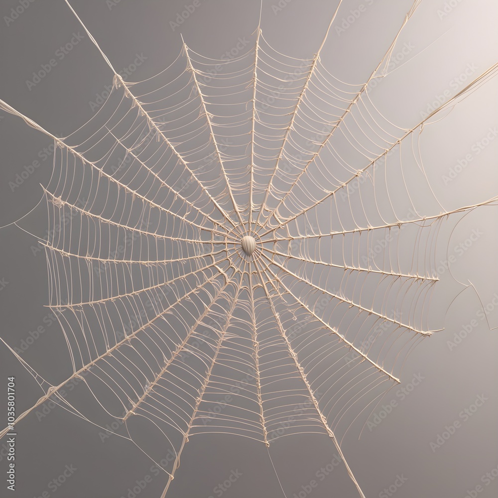 Fototapeta premium A delicate spider web on a fully transparent, created by Generative AI Technology