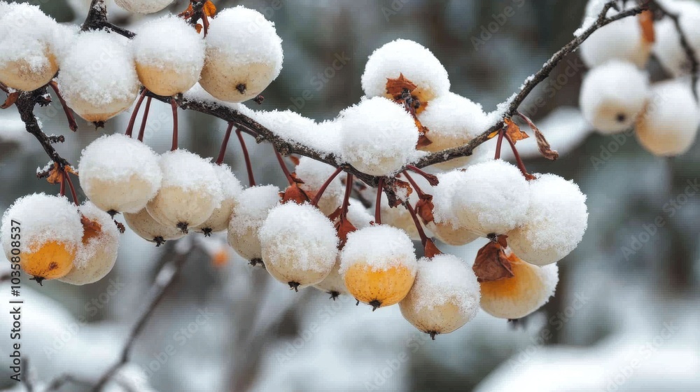 Snow-Covered Apples.