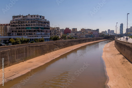 Beirut River in the neighborhoods of eastern Beirut, the capital of Lebanon.
 photo