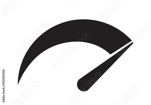 Speed indicator sign. Speedometer and tachometer. Credit gauge meter. UI and UX design element for website. Scale and chart. Linear vector illustration