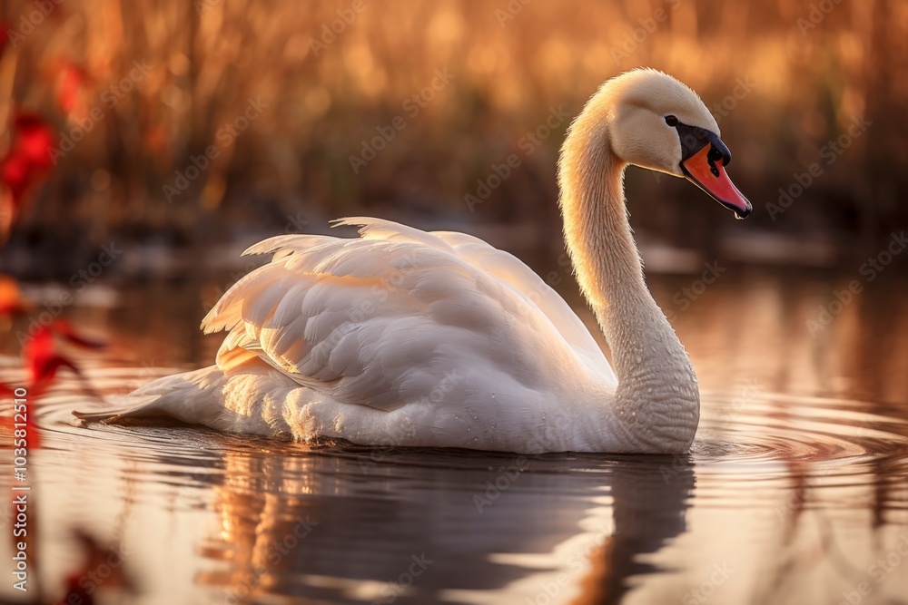 swan on the lake,ai generated swan on the lake,ai generated